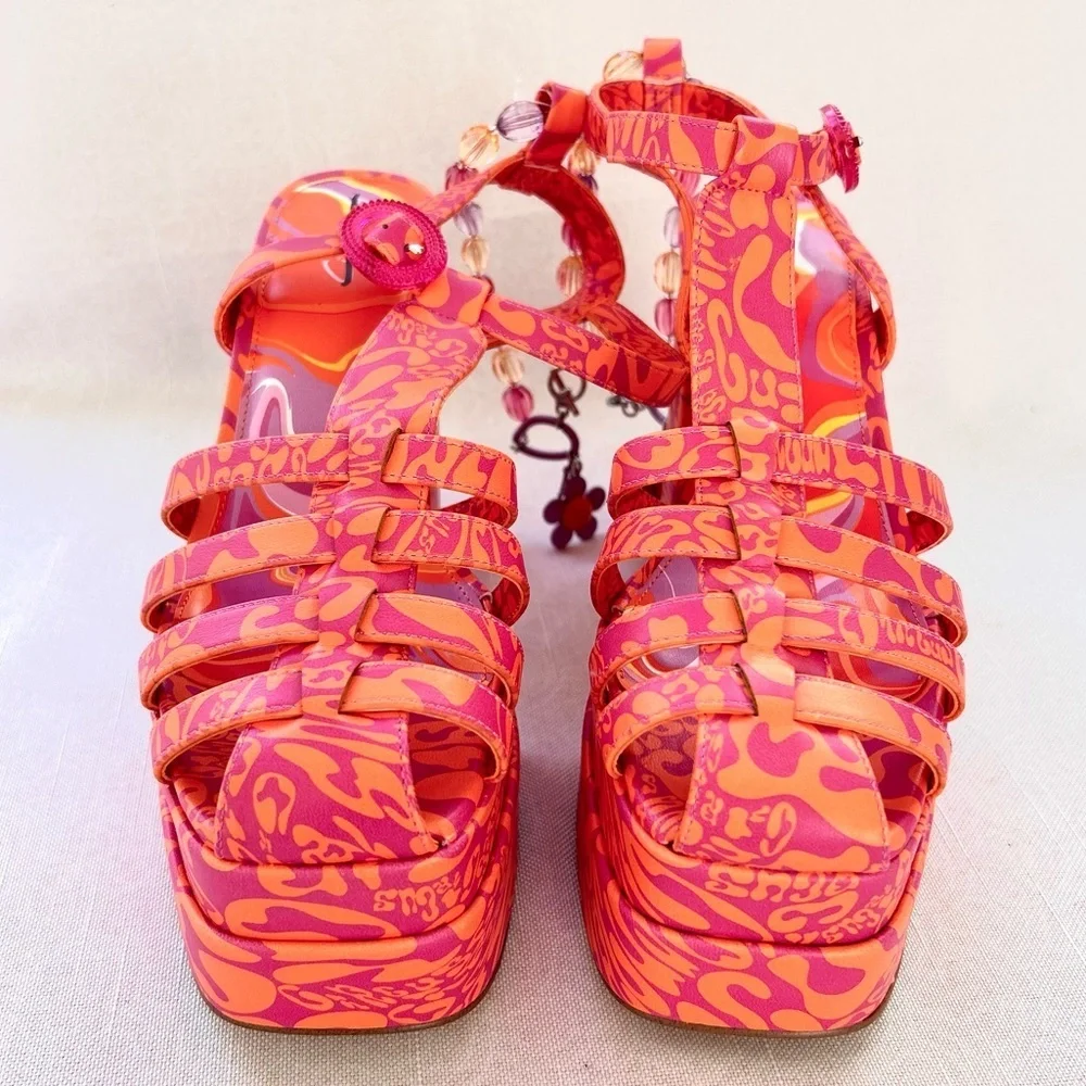 Circus by Sam Edelman Women’s Paddie Shoes Pink Orange Size US 8* Platform Drag